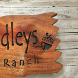 Custom Cabin sign Personalized Outdoor Wooden Carved Last Name Camping Sign Oak Trees Benchmark Signs And Gifts