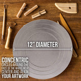 US Art Supply Large 12" Diameter Sculpting Wheel- Heavy Duty All Metal Construction & Turntable with Ball Bearings US Art Supply