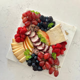 Boards by Bleu Monogram Marble Cheese Board, Personalized Charcuterie Board with Brass Initial, Christmas and Wedding Gift for Couples, Hosting and Boards by Bleu