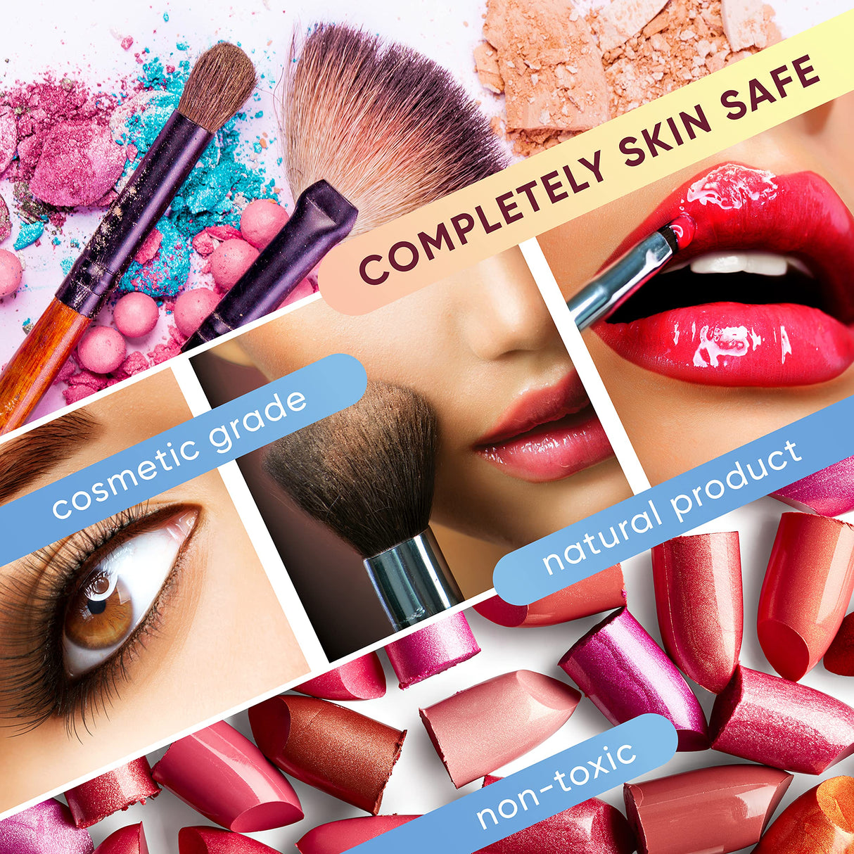 Cosmetic Grade Mica Powder 24x0.15 Oz Color Set Assortment - Organic Coloring Pigment for Epoxy, Soap Making, Lip Gloss, Body Butter, Candle Making, CRAFTISS