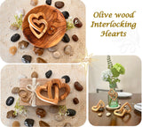 Customized Gifts, Olive Wood Hearts, Personalized Valentines Day Gift, Together Forever, Unique and Cute for Engagement, Wedding, Anniversary, Dacaret Factory