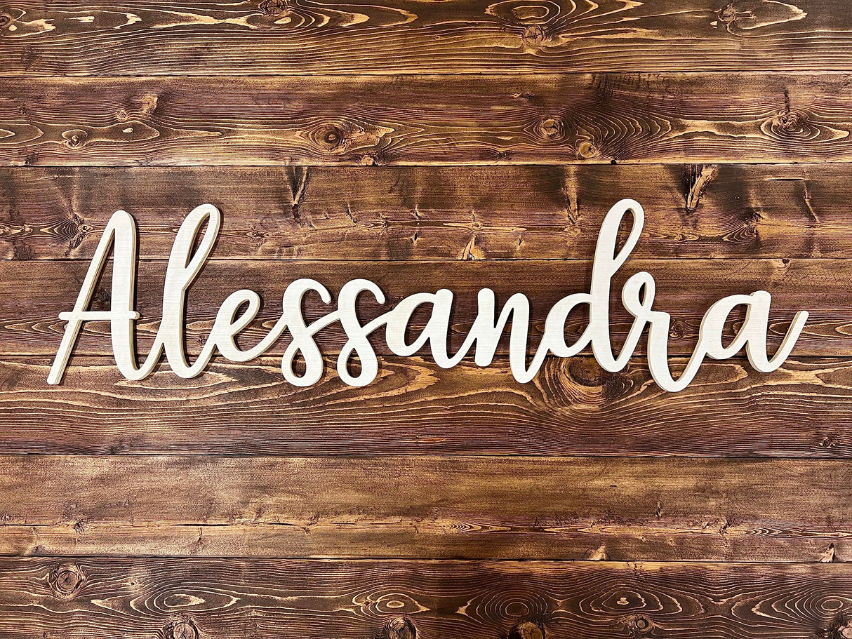 Wooden Name sign, Personalized Name Cut Out (18 Inches) Generic