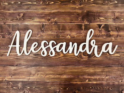 Wooden Name sign, Personalized Name Cut Out (18 Inches)