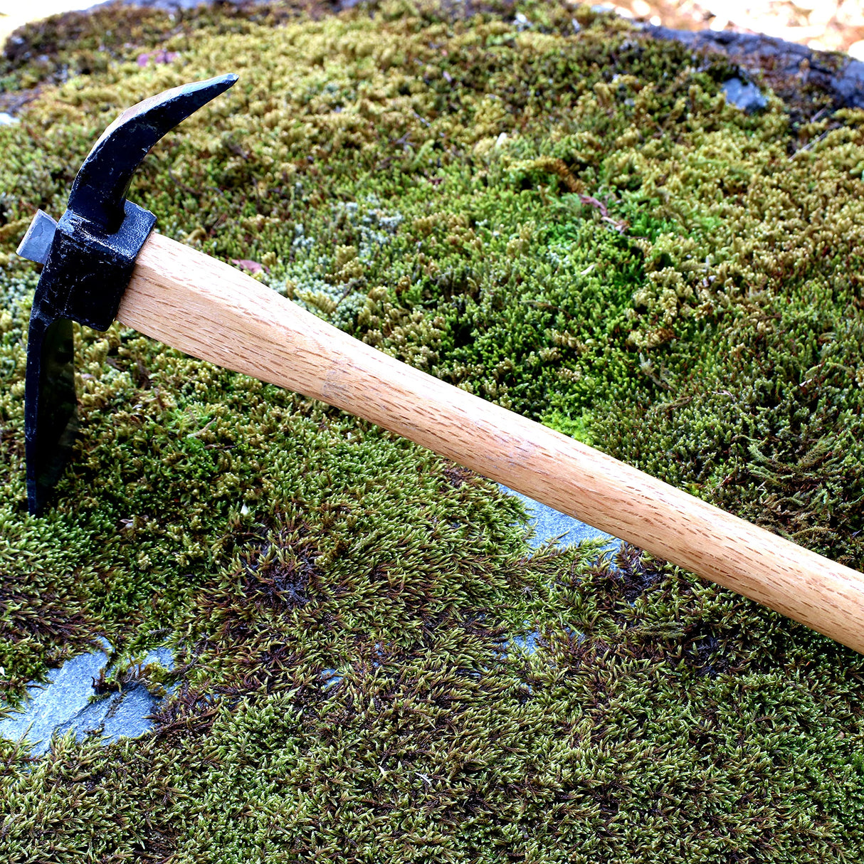 KAKURI Pick Axe for Digging 14-3/4" Garden Pick Mattock Hoe, Heavy Duty Japanese Hand Forged Steel, Pickaxe Tool for Digging, Weeding, Cultivating, KAKURI