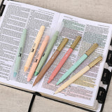 Mr. Pen- Aesthetic Gel Highlighters and Pens No Bleed, 12 Pack, Pastel Colors Bible Highlighters and Pens No Bleed, Bible Pens No Bleed Through, Mr. Pen
