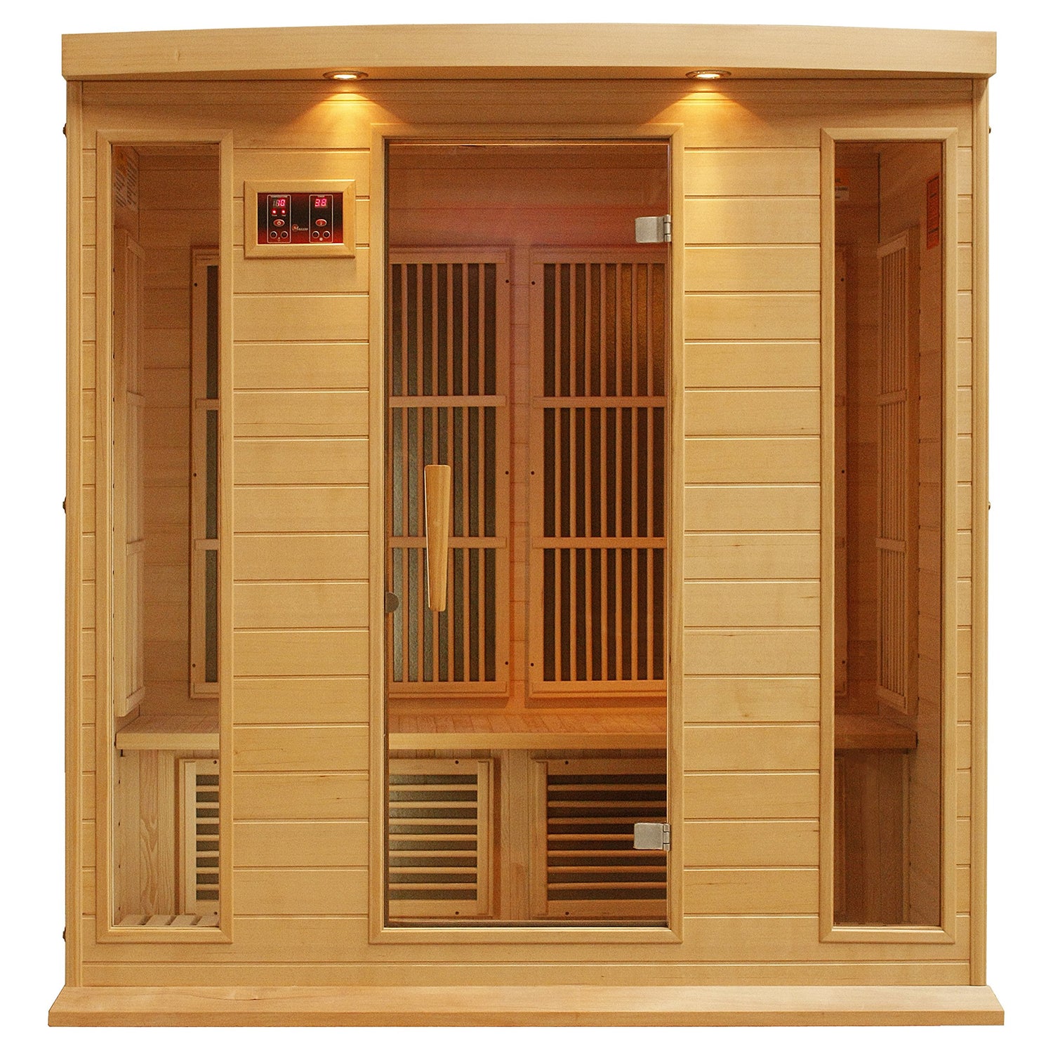 DYNAMIC SAUNAS Maxxus 4 Per Low EMF FAR Infrared Carbon Canadian Hemlock Sauna DYNAMIC SAUNAS