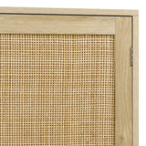 Finnhomy Sideboard Buffet Kitchen Storage Cabinet with Rattan Decorated Doors, Dining Room, Hallway, Cupboard Console Table, Liquor / Accent Cabinet, Finnhomy