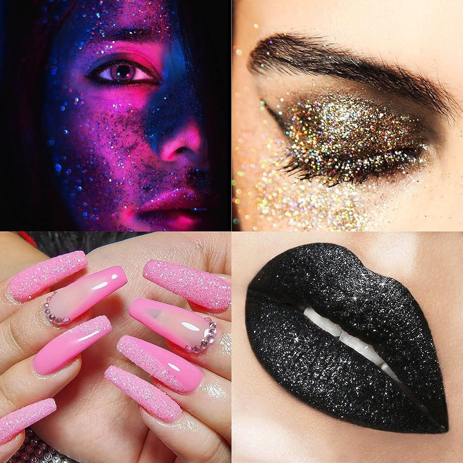 Ultra Fine Glitter 45 Colors Set, Holographic Glitter Powder for Tumblers, Arts and Craft Glitter, Iridescent Glitter for Epoxy Resin, Cosmetic WoodArtSupply