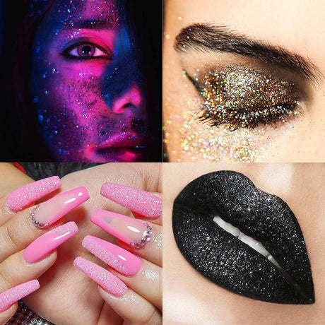 Ultra Fine Glitter 45 Colors Set, Holographic Glitter Powder for Tumblers, Arts and Craft Glitter, Iridescent Glitter for Epoxy Resin, Cosmetic WoodArtSupply