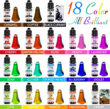 Epoxy Resin Pigment - 18 Color Liquid Epoxy UV Resin Dye Transparent Colorant for UV Resin Coloring, DIY Resin Art Jewelry Making - Concentrated UV WoodArtSupply