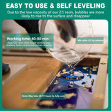 Epoxy Resin Deep Pour, 1.5 Gallon Epoxy Resin Kit for 2-4" Pour Depths, Crystal Clear & High Gloss, Bubble-Free Casting Resin for River Tables, WoodArtSupply