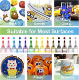 Paint Pens for Rock Painting, Acrylic Paint Markers for Card Making Craft Stone Ceramic WoodArtSupply