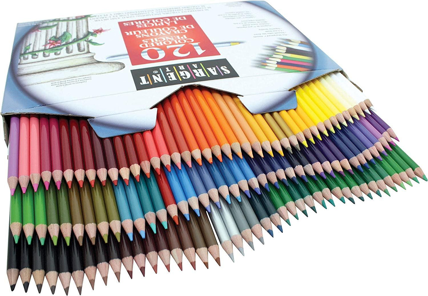 120 Piece Assortment Colored Pencils, Writing, Drawing, Illustration, 56 Colors - WoodArtSupply