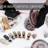 Metallic Pigment Powder for Epoxy Resin, Copper/Silver/Gold Metallic Powder and Black/Pearl White Mica Powder, Fine Real Mica Metal Dye for Kintsugi, WoodArtSupply