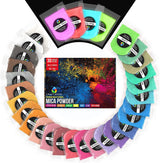 Craft Resin Mica Powder 26 Solid Colors, 4 Neon Glow for Epoxy Resin - 100% Natural, Cosmetic-Grade Resin Color Pigment Powder for Epoxy Resin DIY WoodArtSupply