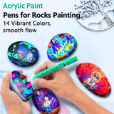 Paint Pens for Rock Painting, Acrylic Paint Markers for Card Making Craft Stone Ceramic WoodArtSupply