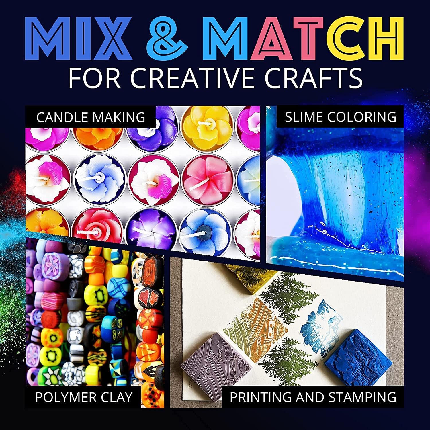 Craft Resin Mica Powder 26 Solid Colors, 4 Neon Glow for Epoxy Resin - 100% Natural, Cosmetic-Grade Resin Color Pigment Powder for Epoxy Resin DIY WoodArtSupply