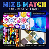 Craft Resin Mica Powder 26 Solid Colors, 4 Neon Glow for Epoxy Resin - 100% Natural, Cosmetic-Grade Resin Color Pigment Powder for Epoxy Resin DIY WoodArtSupply