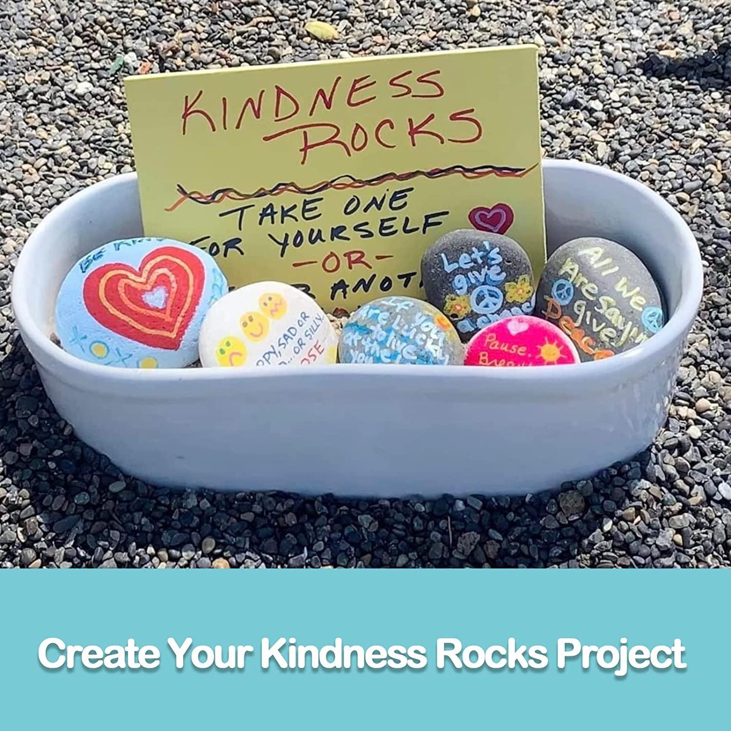 15 Pcs Rocks for Painting, River Rocks to Paint, 2"-3" Flat Painting Rocks, Smooth Rocks for Crafts WoodArtSupply