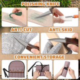 30 Pcs Wood Carving Tools Wood Whittling Kit Include Hand Carving Knife Set Wood Blocks Cut Resistant Gloves Sawdust Brush Sharpening Stone Polishing WoodArtSupply