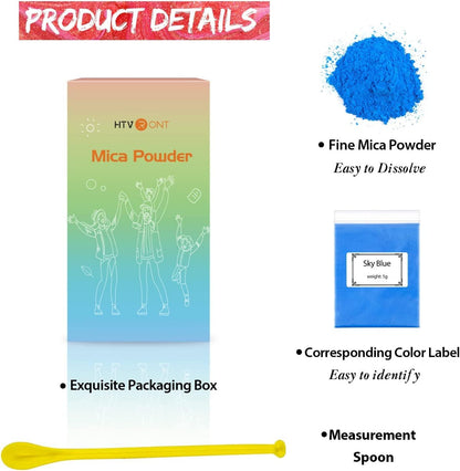 Mica Powder for Epoxy Resin 130G - 26 Colors Shimmery Pigment Powder - Easy to Mix & Natural for Soap Making, Lip Gloss, Bath Bombs - WoodArtSupply
