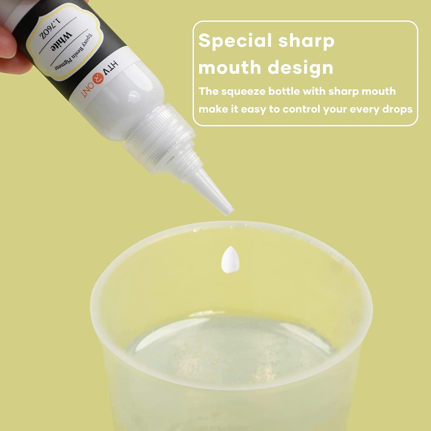 White Resin Pigment Paste - 1.76Oz/50Ml White Epoxy Dye Pigment, Higher Concentrated & Easy to Mix White Epoxy Pigment for Resin Coloring, Ocean WoodArtSupply