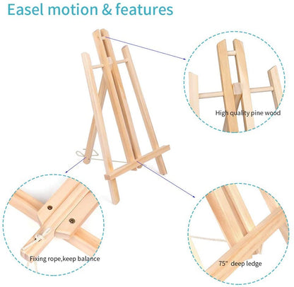 16 Inch Tabletop Display Artist Easel Stand, Art Craft Painting Easel, Wooden Easel Apply to Kids Artist Adults Students Classroom Etc.