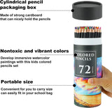 Colored Pencils for Adult Coloring Books, 72 Colored Professional Drawing Pencils, Art Supplies WoodArtSupply