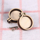 Embroidery Hoop Mini round Cross Stitch Hoop Ring Imitated Wood Display Frame for Art Craft Handy Sewing and Hanging 10 Pcs WoodArtSupply