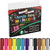 Acrylic Paint Markers 1Mm, Acrylic Paint Pens for Rock Painting/Stone, Ceramic, Glass WoodArtSupply