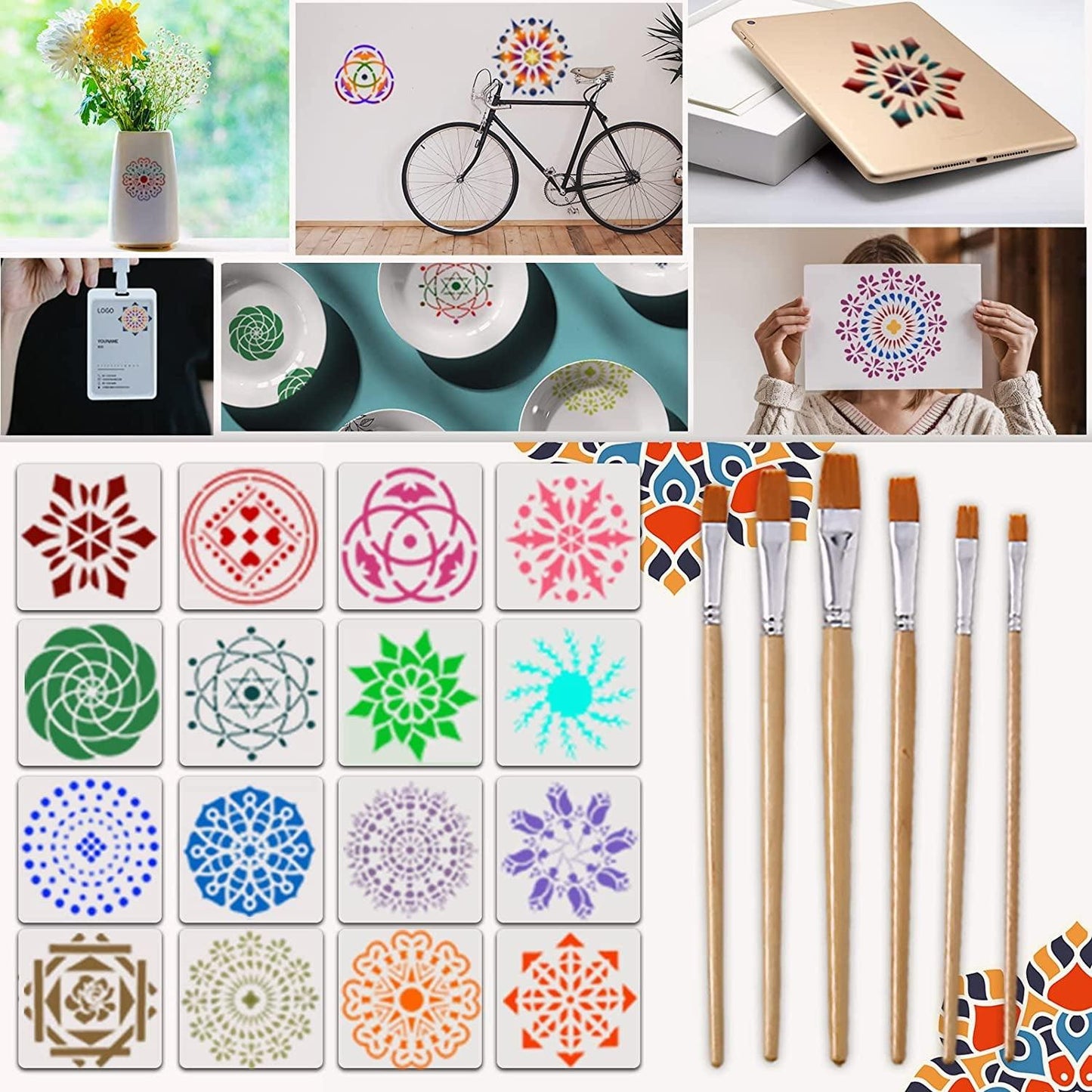 Mandala Dotting Tools Painting Kit - Rock Dot Paint Stencils Tool Set Art Craft Supplies - WoodArtSupply