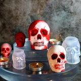 Set of Large + Medium + Small 3D Skull Resin Molds, Flexible Clear Silicone Skull Head Molds, Silicone Molds for Resin, Clay, Candle Wax Casting, WoodArtSupply