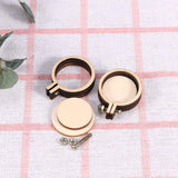 Embroidery Hoop Mini round Cross Stitch Hoop Ring Imitated Wood Display Frame for Art Craft Handy Sewing and Hanging 10 Pcs WoodArtSupply