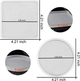 8 Pack Thick 4 Inches Resin Coaster Molds Set, 4 Pack round Coaster Silicone Molds + 4 Pack Square Coaster Resin Mold, Coaster Molds for Resin WoodArtSupply