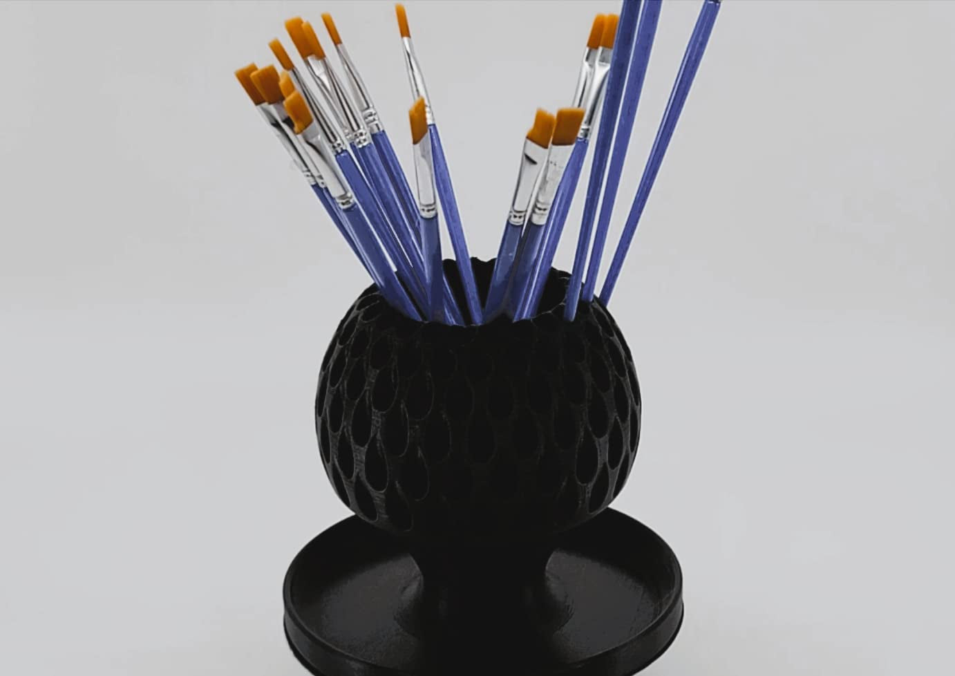 3D Printed Paint Brush Holder - Artificial Flower Vase - Copper Color