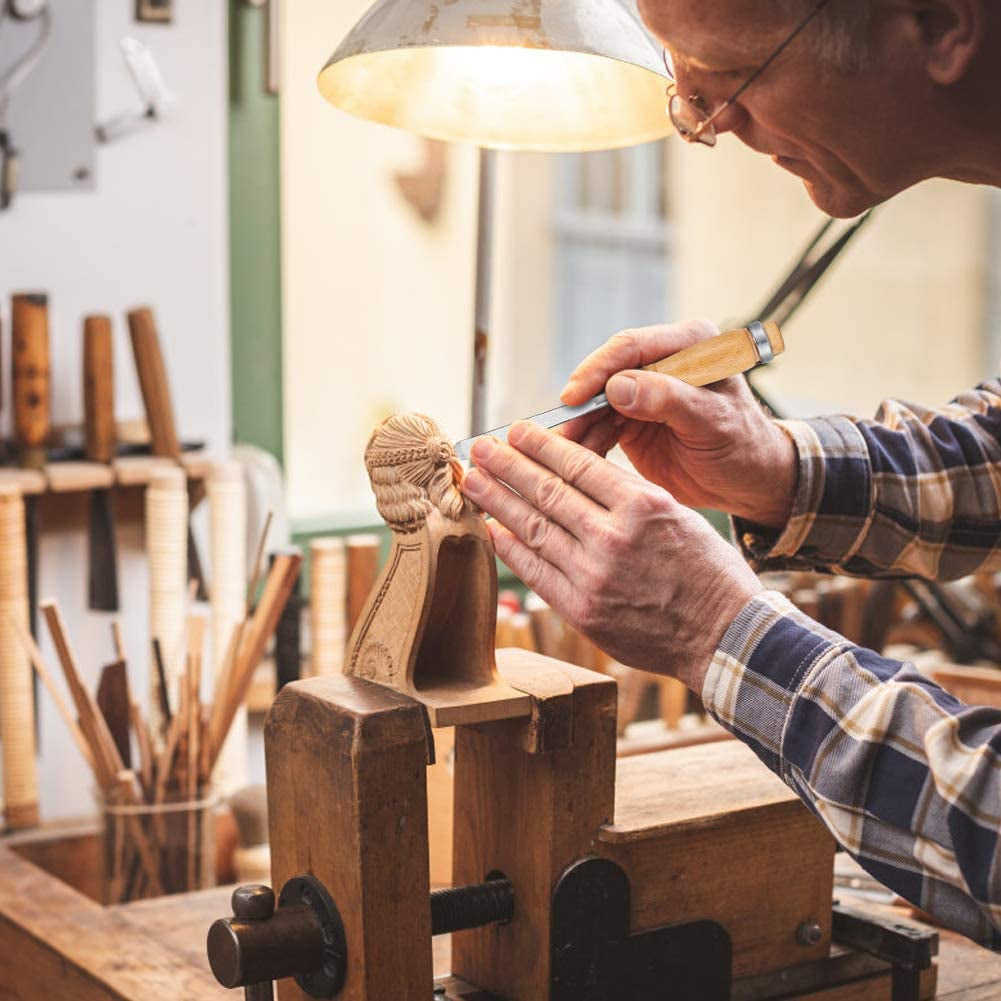 24Pcs Wood Carving Chisel Set Wood Carving Kit Including Small and Large Size Wood Carver Set WoodArtSupply