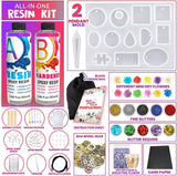 Resin Jewelry Making Starter Kit - Resin Kits for Beginners with Molds and Resin Jewelry Making Supplies WoodArtSupply