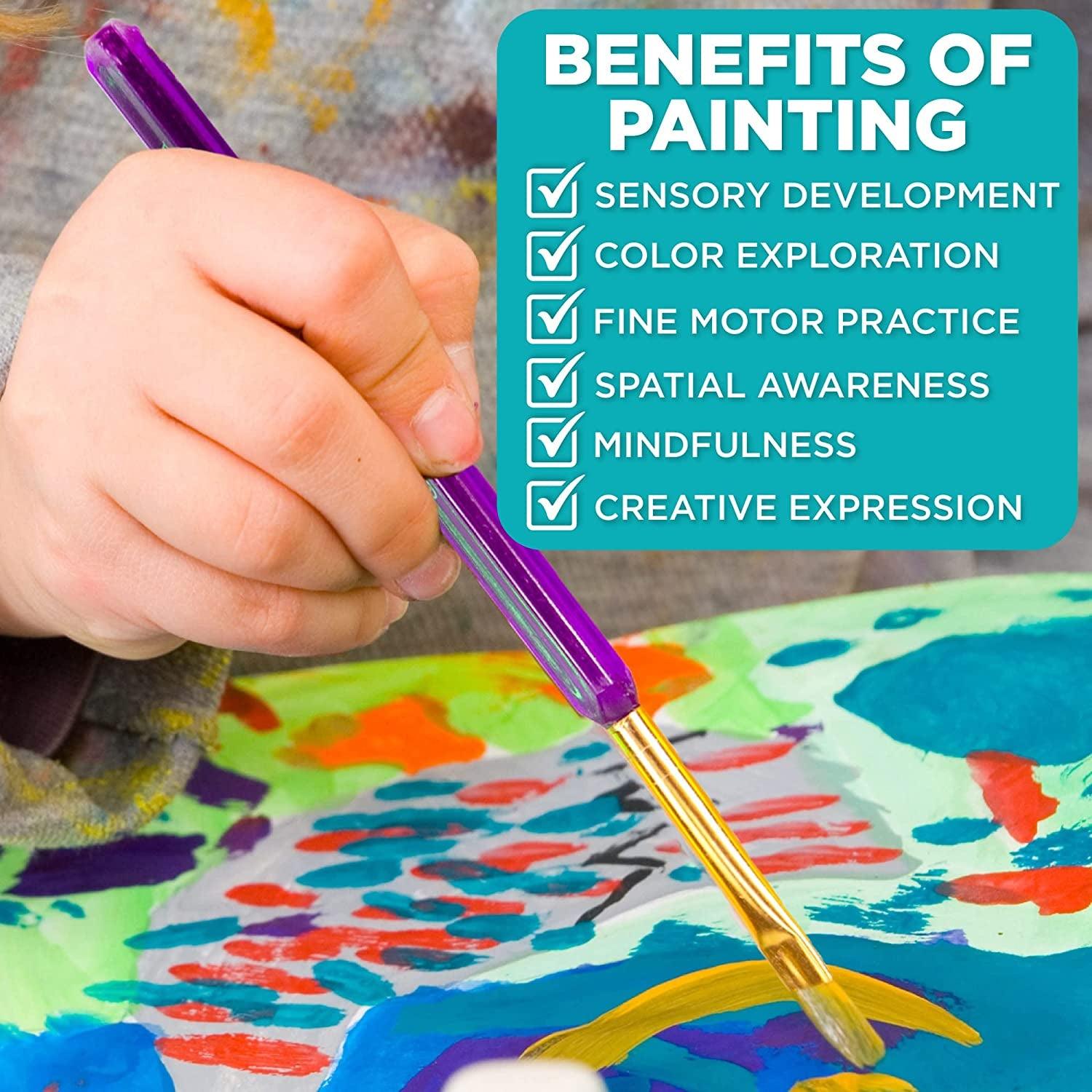 Paint Brushes -35 All Purpose Paint Brushes Value Pack – Includes 8 Different Types of Brushes WoodArtSupply