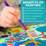 Paint Brushes -35 All Purpose Paint Brushes Value Pack – Includes 8 Different Types of Brushes WoodArtSupply