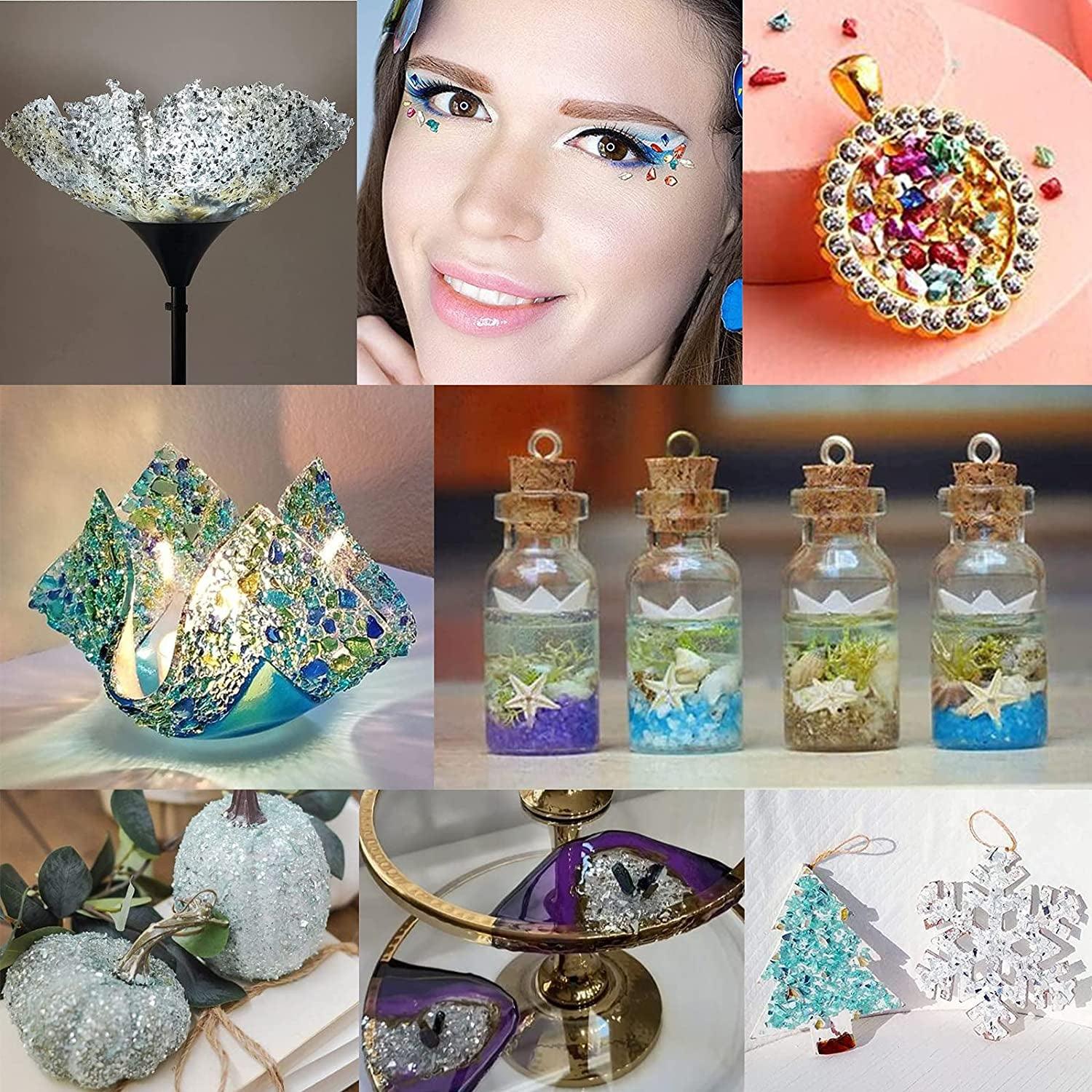 Glass Glitter Sprinkles | Metallic Flakes | Bling Bling Confetti | Nail  Deco & Resin Art (Champagne / 10 grams)