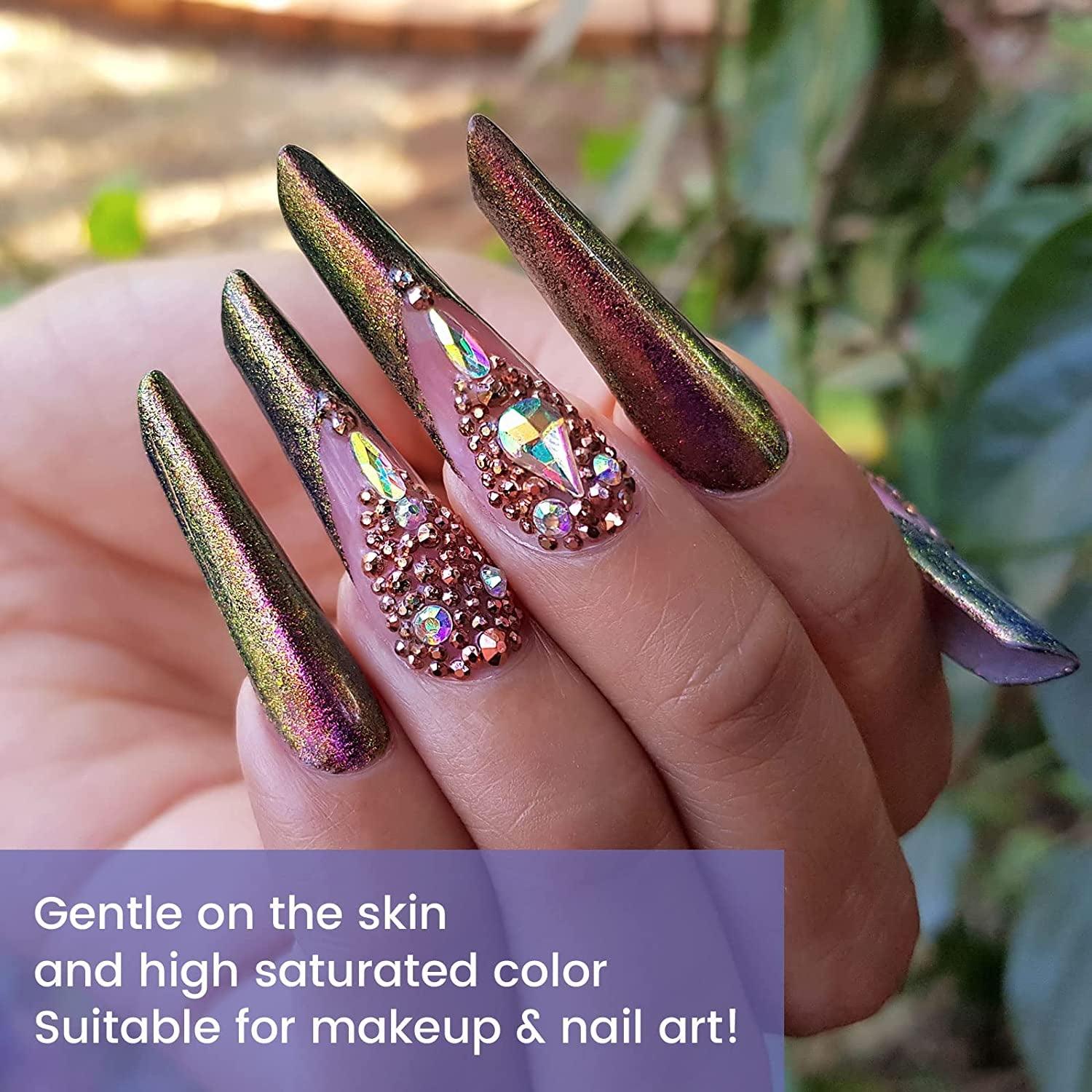 Chameleon Mica Powder for Epoxy Resin - 4 Pack Color Shift Pigment Powder Shimmer Holographic Mica Powder Chrome Chameleon Powder for Tumbler, Nail WoodArtSupply