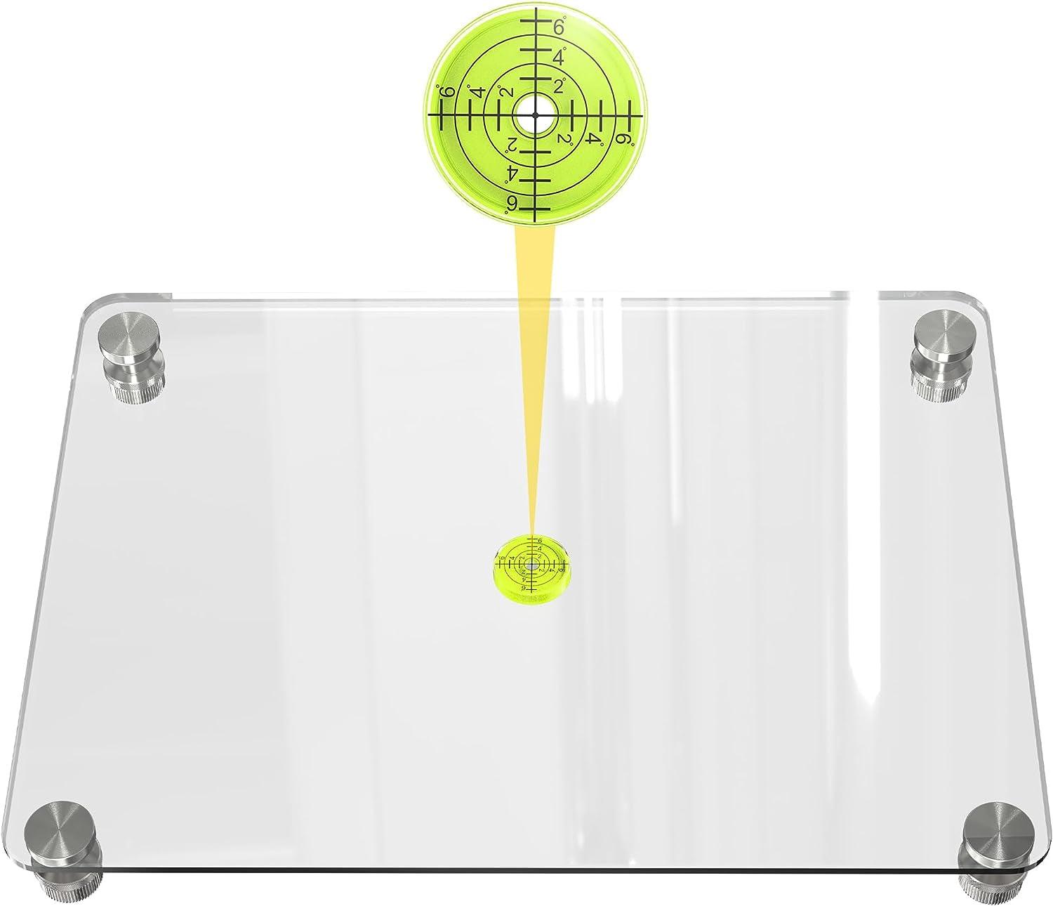 Adjustable Glass Leveling Table for Epoxy Resin & Art Job,16''x 12