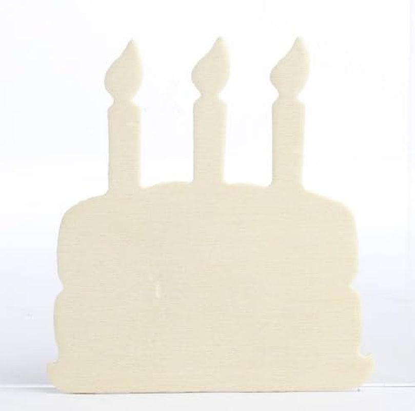 Pack of 24 Unfinished Wood Birthday Cake Cutouts by Blank Wooden DIY Cake Treat Dessert Shapes WoodArtSupply