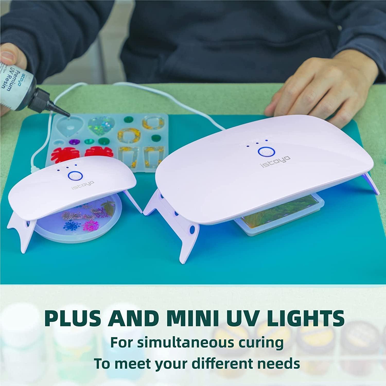 2 Pack UV Light for Resin, 48W Large Size Dual Wavelength UV Resin