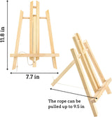 Wood Easels, Easel Stand for Painting Canvases, Art, and Crafts. (11.8 Inch, 4 Pack), Tripod, Painting Party Easel, Kids Student Table School WoodArtSupply
