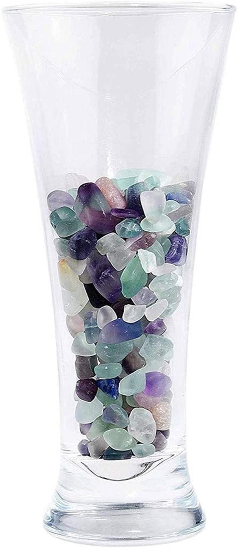 Decorative Crystal Pebbles, 1 Lb/460G (Fill 0.9 Cup) Natural Quartz Stones  Aquarium Gravel Sea Glass Rock Sand for Fish Turtle Tank/Air Plants