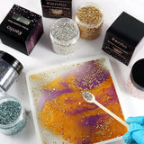Broken Crushed Glass Glitter Shards Crush 2-4Mm Irregular Small Chunky Chips 3.5 Oz (100G) High Luster Craft Sequins Gravel for DIY Phone Case Geode WoodArtSupply