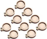 Embroidery Hoop Mini round Cross Stitch Hoop Ring Imitated Wood Display Frame for Art Craft Handy Sewing and Hanging 10 Pcs WoodArtSupply
