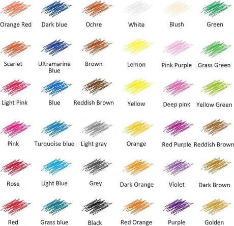Colored Pencils Set for Adult and Kids - Premier Color Pencil Set 36 Pencils Sharpener WoodArtSupply