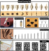 96Pcs Wood Burning Kit, Professional Wood Burner Pen Tool, Creative Tool Set Adjustable WoodArtSupply